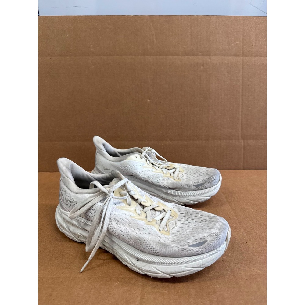 Hoka One One Clifton 8 Running Sneakers White 1119394-WWH Womens Size 10B US